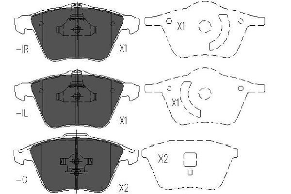 KAVO PARTS stabdžių trinkelių rinkinys, diskinis stabdys KBP-4569